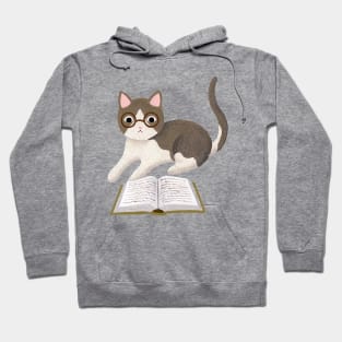 Reading Cat Hoodie